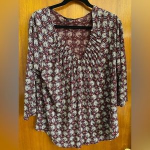 Lucky brand of floral long sleeve top